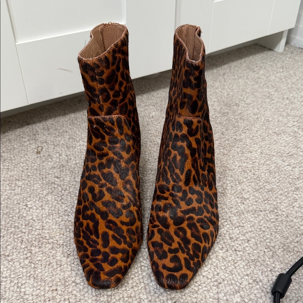 Leopard Print Ankle Boots - Picture 2 of 6